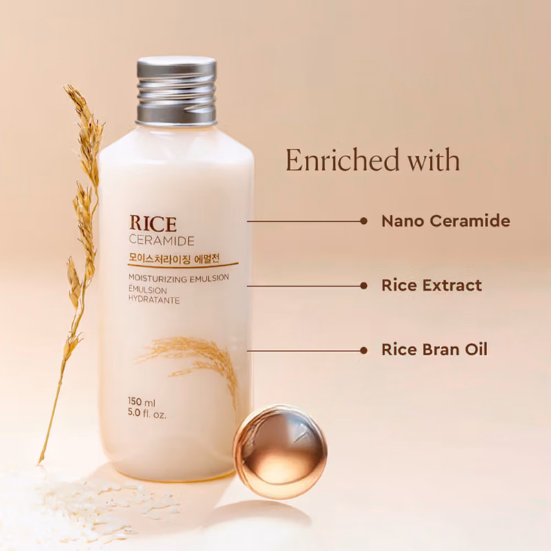 The Face Shop - Ceramide & Rice Emulsion - Brightening Moisturizer for Dull & Dry Skin