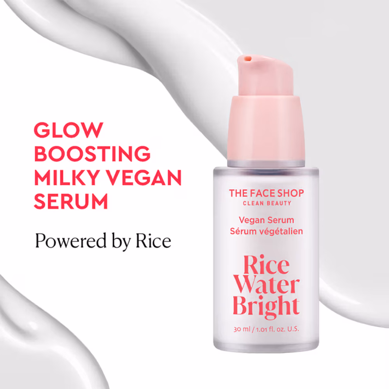 The Face Shop - Rice Water Serum - with Niacinamide & HA, Brightens Skin, Fades Blemishes & Acne Marks
