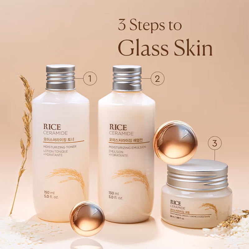 The Face Shop - Ceramide & Rice Emulsion - Barrier Repair Brightening Moisturizer for Dull & Dry Skin