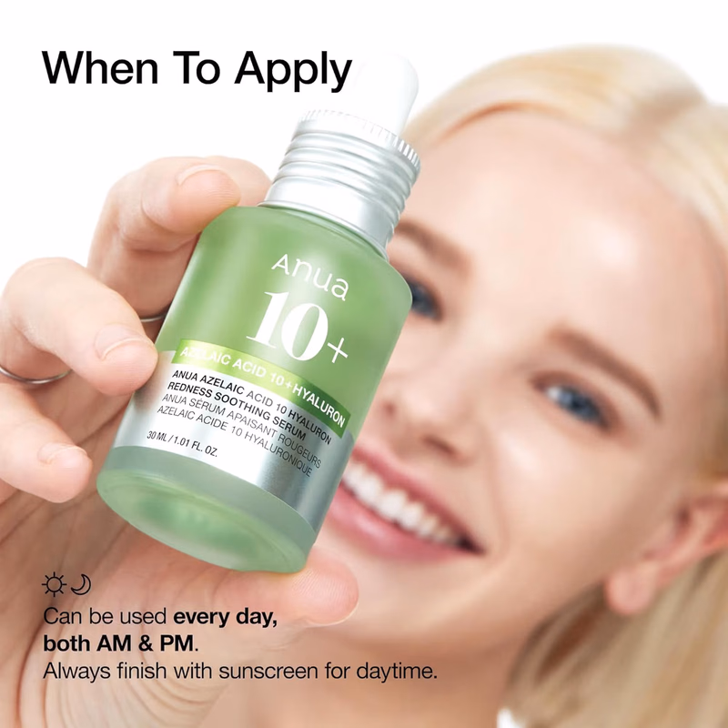 Anua - Azelaic Acid 10 Hyaluron - Redness Soothing Serum - with Cica Soothes & Calms Acne-Prone Skin