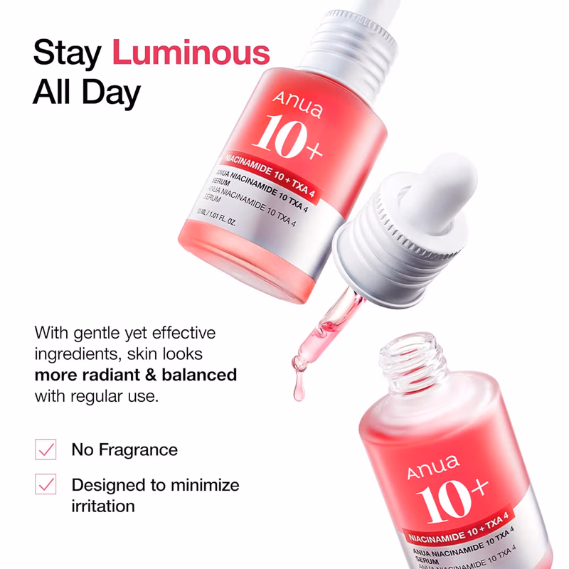Anua - Niacinamide 10 Txa 4 Serum, - Brightening Korean Serum For Dark Spots & Hyperpigmentation