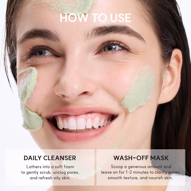Arencia - Fresh Green Rice - Mochi Cleanser - Korean Cleanser, Mask & Makeup Remover, Reduces Blackheads