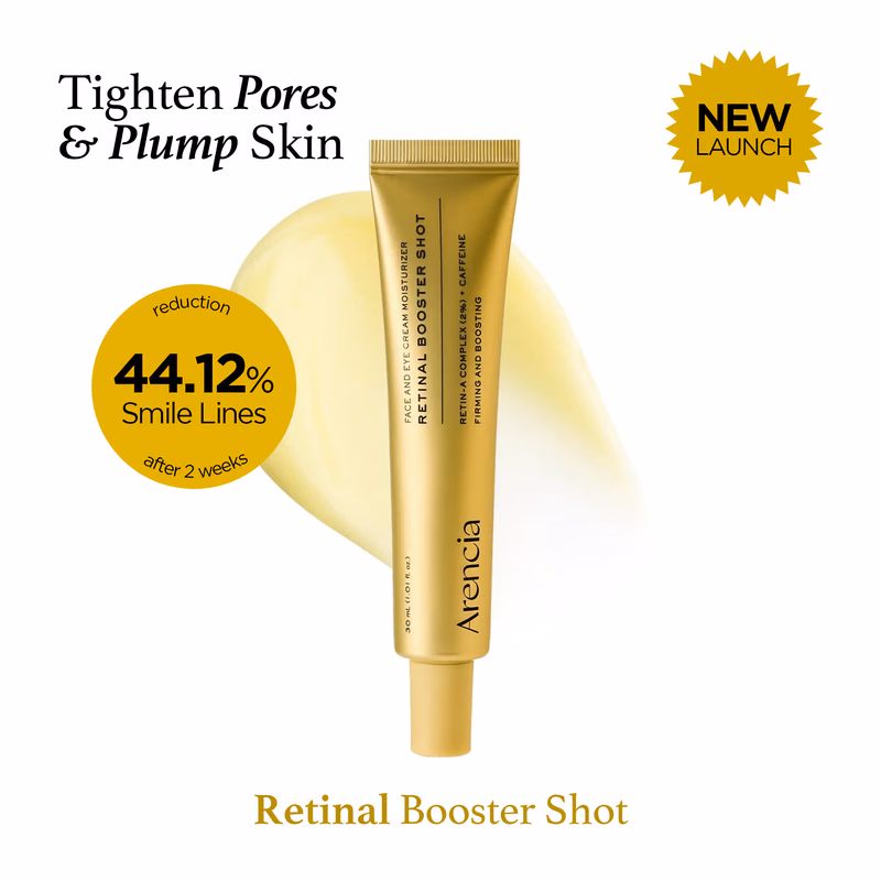 Arencia - Retinal Booster Shot Serum - with 2% Retinal & Caffeine For Pore Tightening & Firming