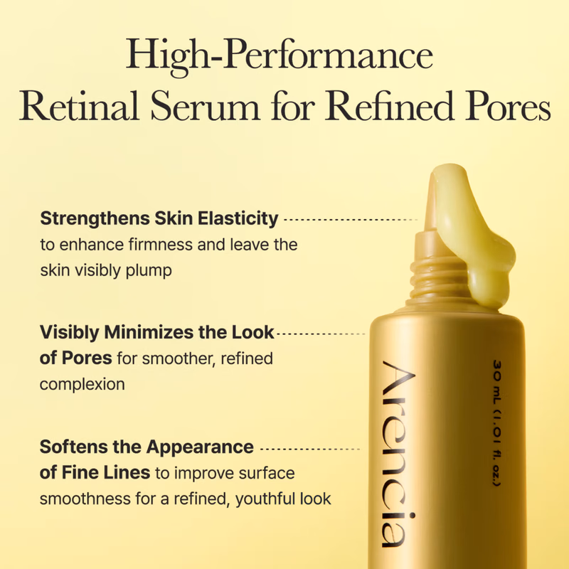 Arencia - Retinal Booster Shot Serum - with 2% Retinal & Caffeine For Pore Tightening & Firming
