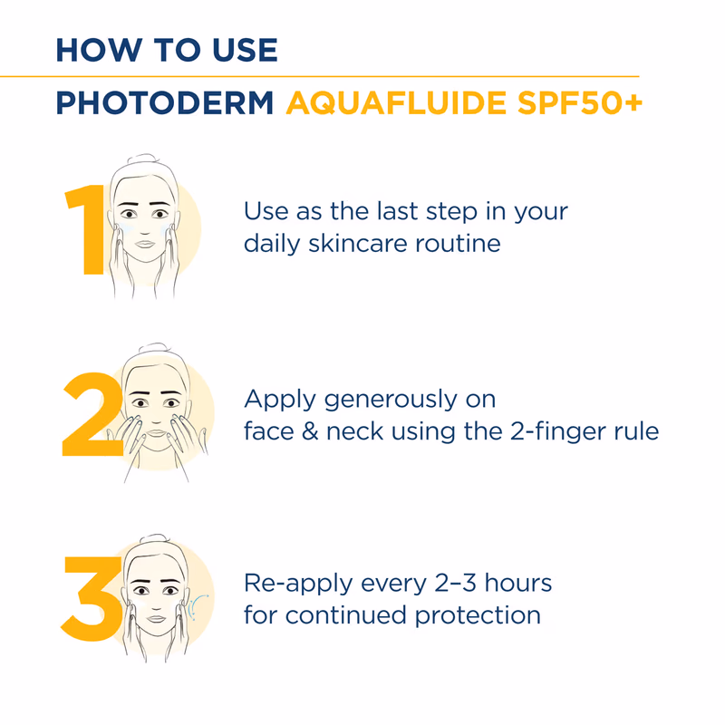 Bioderma  - Photoderm Aquafluide Claire - SPF 50+ PA+++ Tinted Sunscreen for All Skin Types|In Vivo Tested