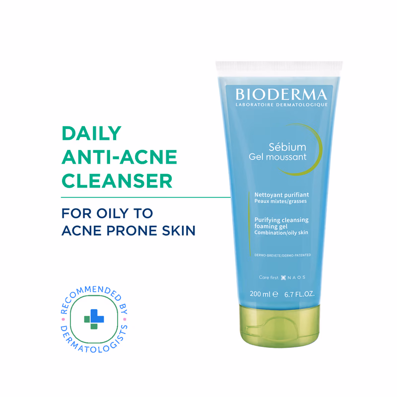 Bioderma - Cleanser - Sebium Gel Moussant - Acne Defence Cleanser For Oily Acne Prone Skin