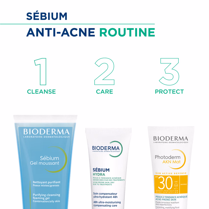 Bioderma - Cleanser - Sebium Gel Moussant - Acne Defence Cleanser For Oily Acne Prone Skin
