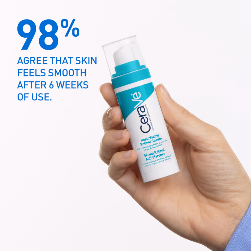 CeraVe - Resurfacing Retinol Serum, - Reduces Acne Marks with Licorice Root Extract & Niacinamide