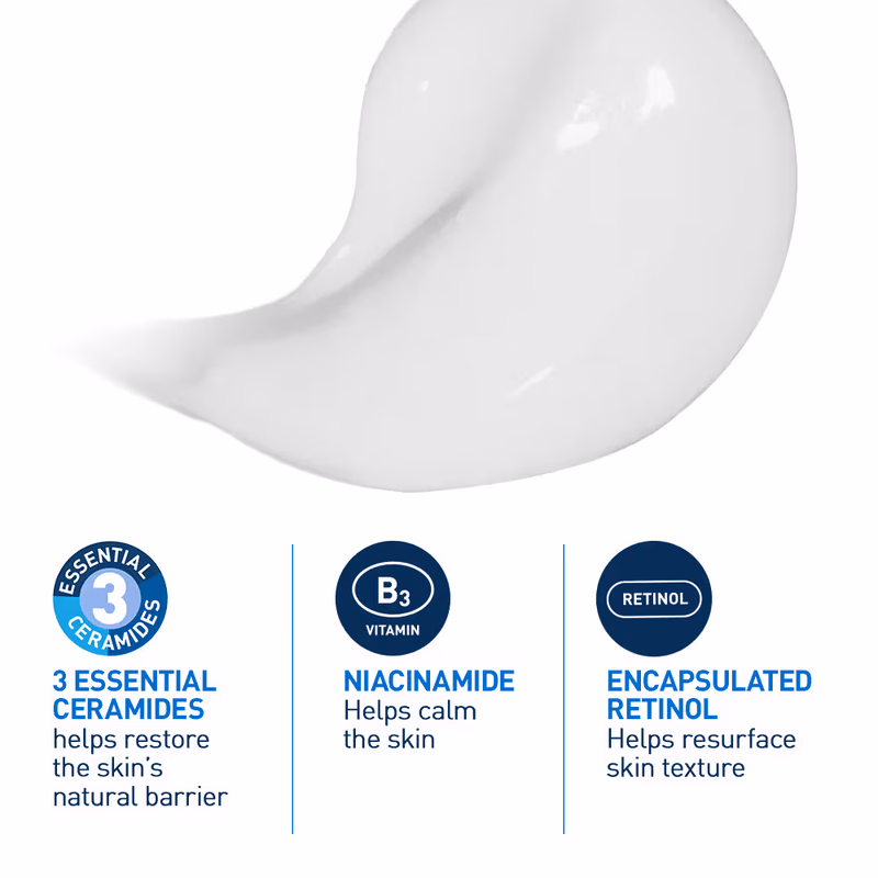 CeraVe - Resurfacing Retinol Serum, - Reduces Acne Marks with Licorice Root Extract & Niacinamide