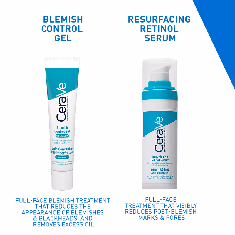 CeraVe - Resurfacing Retinol Serum, - Reduces Acne Marks with Licorice Root Extract & Niacinamide