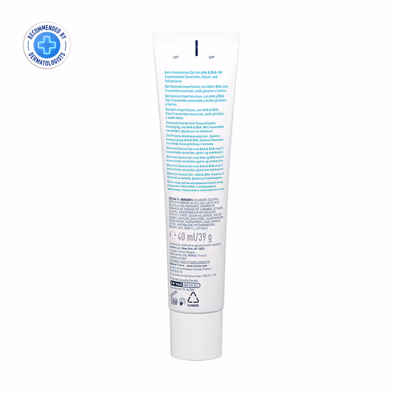 CeraVe - Blemish Control Gel - with 2% Salicylic Acid, AHA & Niacinamide for Acne Spot Treatment