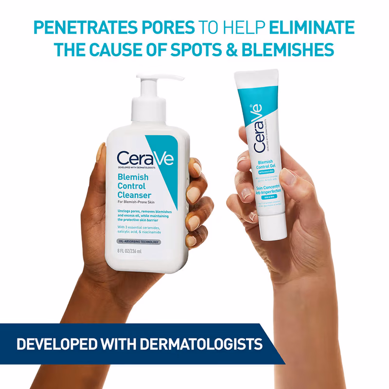 CeraVe - Blemish Control Gel - with 2% Salicylic Acid, AHA & Niacinamide for Acne Spot Treatment