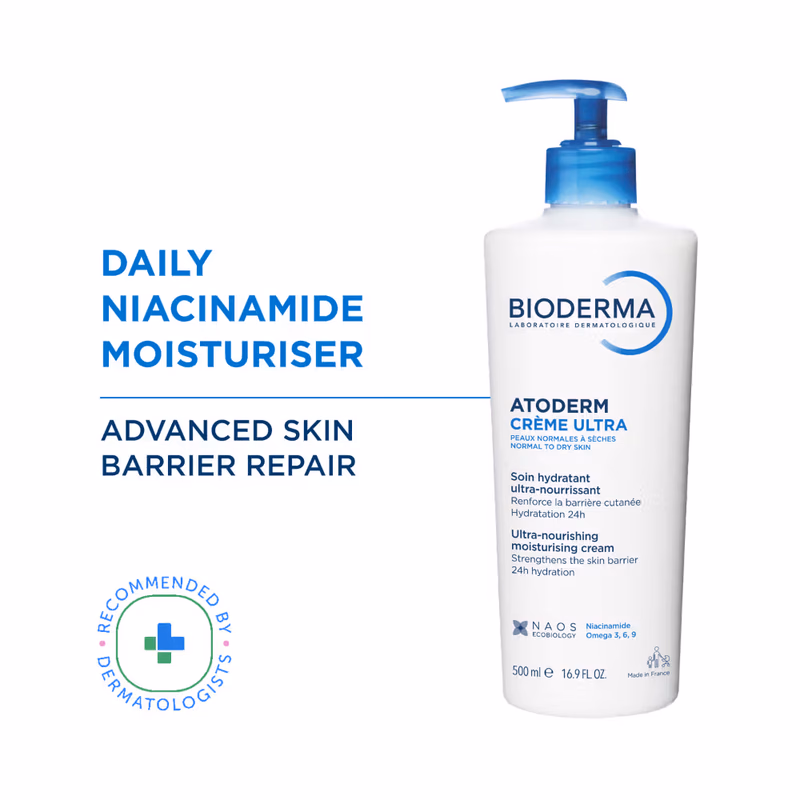 Bioderma - Niacinamide Moisturizer - Atoderm Creme Ultra - Boosts Hyaluronic Acid, Ceramides