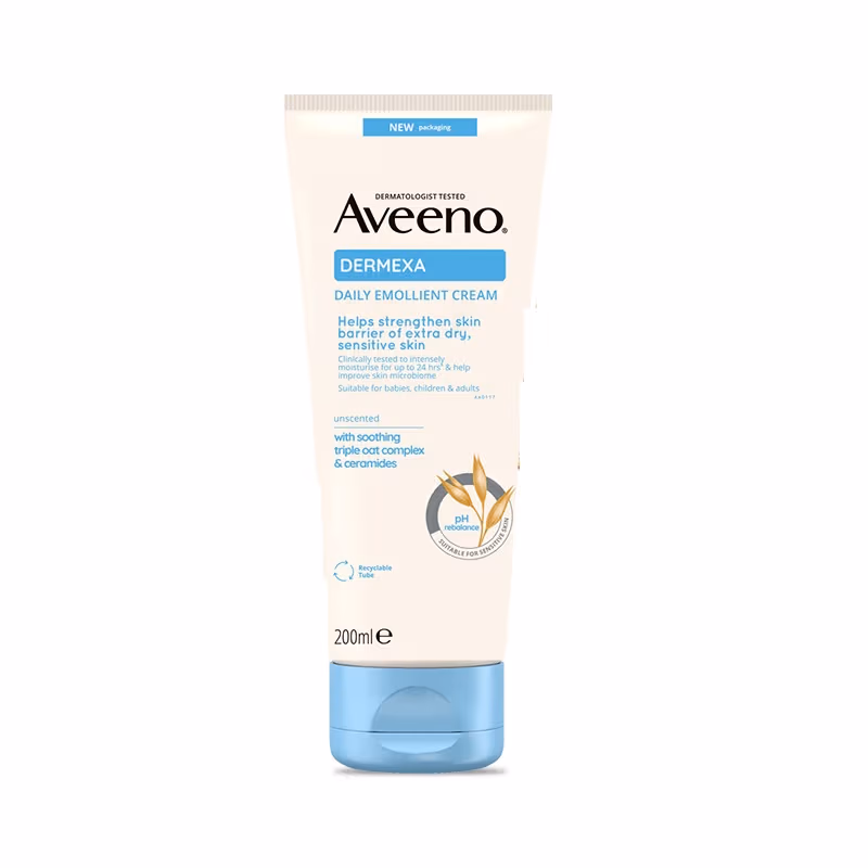 Aveeno - Dermexa Daily Emollient Cream | Oat + Ceramide Face & Body Moisturizer for Dry Sensitive Skin