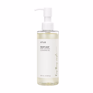 Anua - Heartleaf - Pore Control Cleansing Oil - Removes Makeup, Excess Sebum, Blackheads & Clogged Pores.