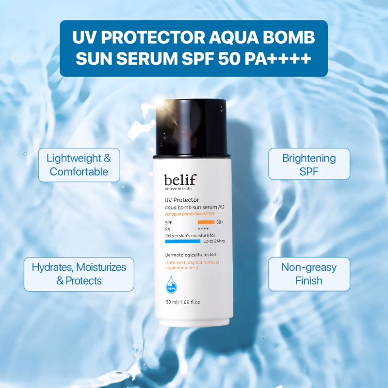 Belif - UV Protector Aqua Bomb - Sun Serum SPF50+ PA++++