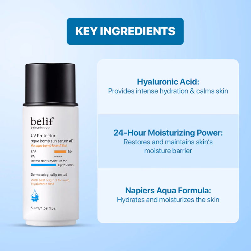 Belif - UV Protector Aqua Bomb - Sun Serum SPF50+ PA++++