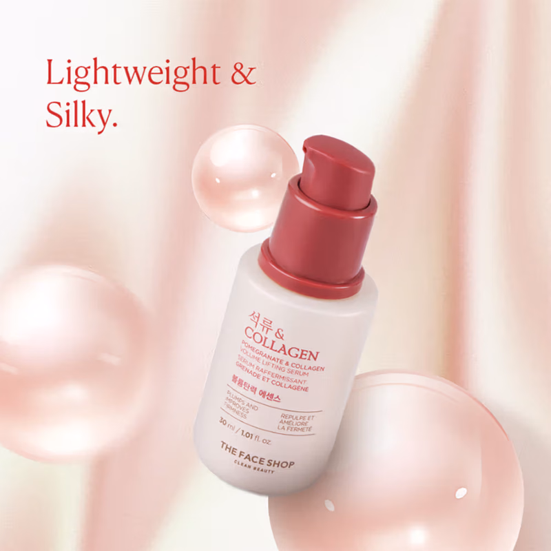 The Face Shop - Collagen & Pomegranate Serum - with Hyaluronic Acid - Collagen Korean Serum