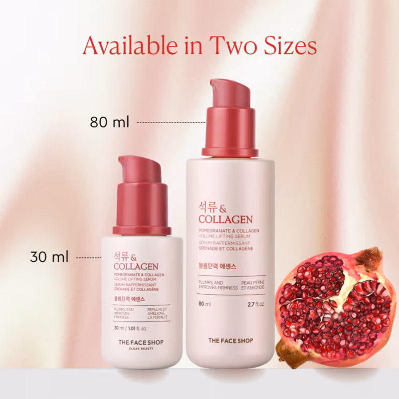 The Face Shop - Collagen & Pomegranate Serum - with Hyaluronic Acid - Collagen Korean Serum
