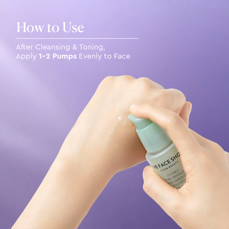 The Face Shop - Salicylic Acid - Tea Tree-Pore Ampoule Serum - with AHA & PHA - Reduces Pores