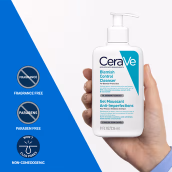 CeraVe - Blemish Control Cleanser - with 2% Salicylic Acid & Niacinamide for Acne-prone skin