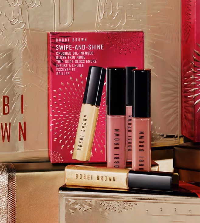 Bobbi Brown - Nude - Swipe & Shine Crushed Oil-Infused Gloss Trio