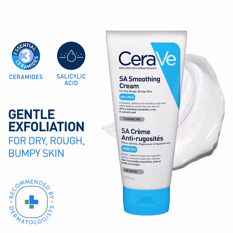 CeraVe - SA Smoothing Cream - For Dry - Rough, Bumpy Skin