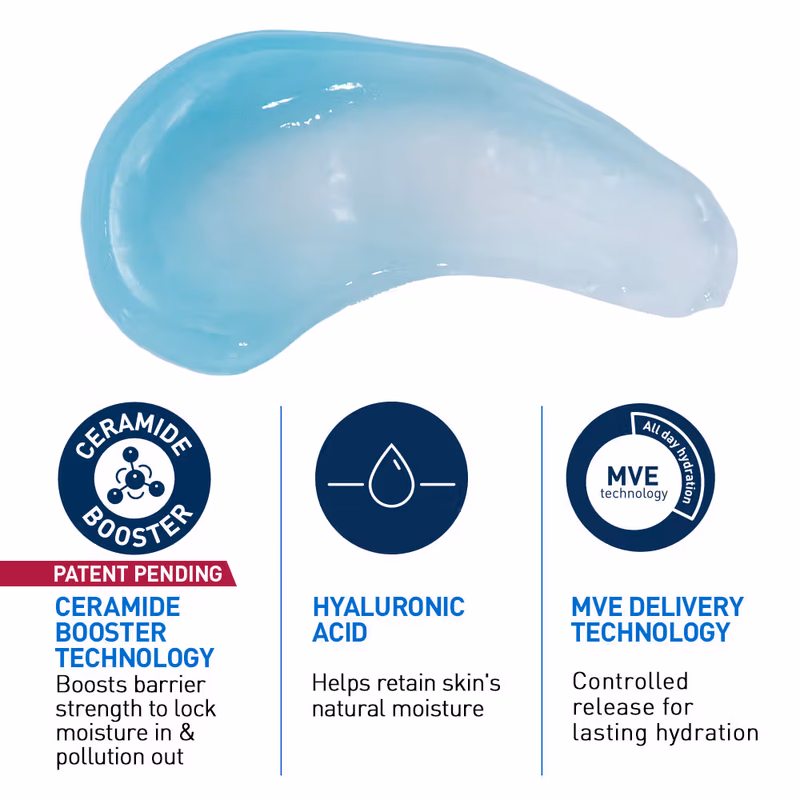 CeraVe - HA Water Gel Oil -Free Face Moisturizer with Hyaluronic Acid & Ceramides for Plumpy Hydration
