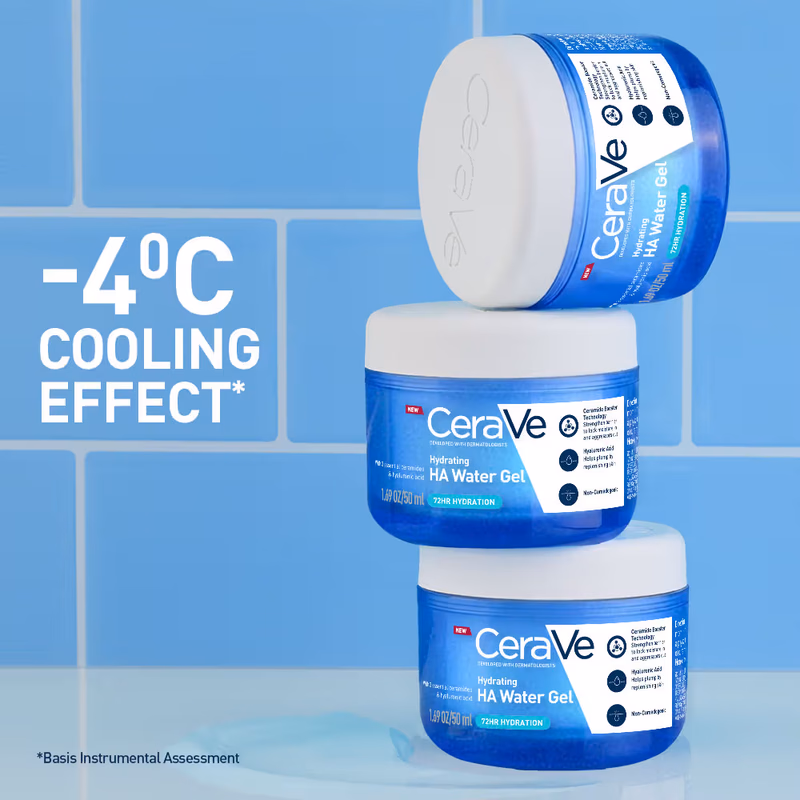 CeraVe - HA Water Gel Oil -Free Face Moisturizer with Hyaluronic Acid & Ceramides for Plumpy Hydration