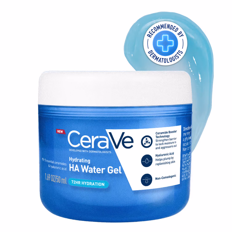 CeraVe - HA Water Gel Oil -Free Face Moisturizer with Hyaluronic Acid & Ceramides for Plumpy Hydration