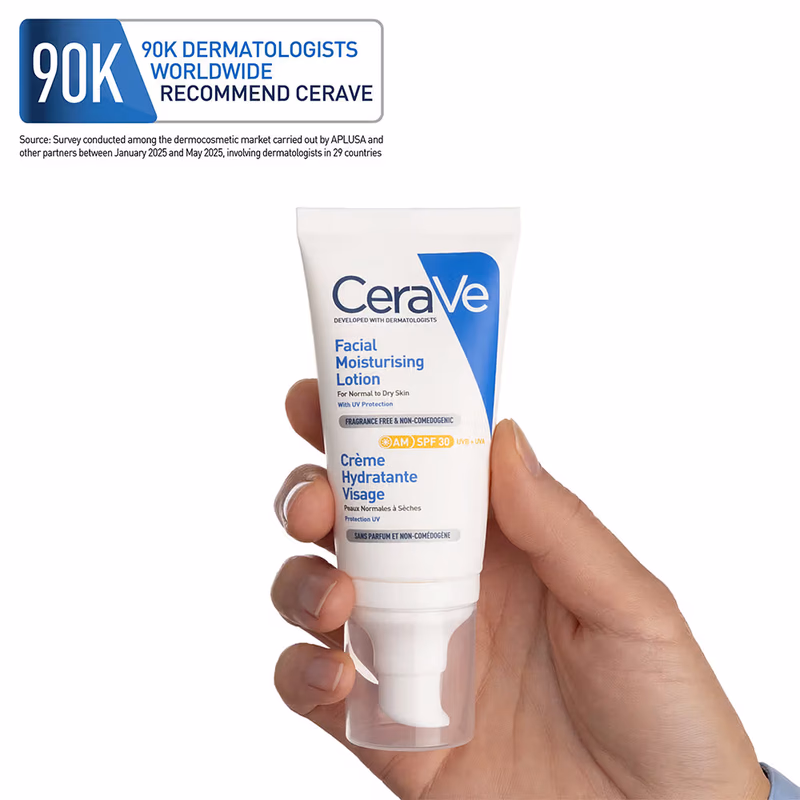 CeraVe - AM Facial Moisturizier - With Sunscreen SPF 50 UVB + UVA, Dermatologist Recommended Day Cream