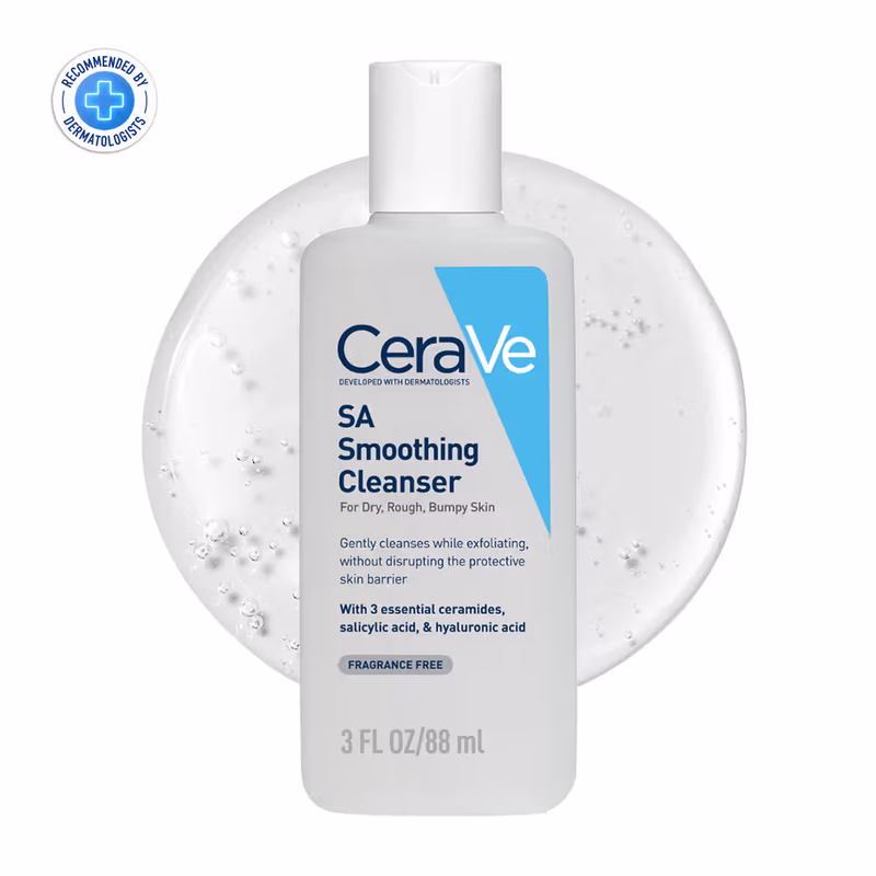 CeraVe - SA Smoothing Cleanser - For Dry, Rough & Bumpy Skin, Face wash- with Salicylic Acid & Ceramides