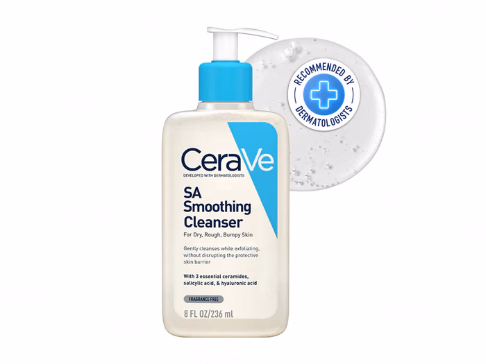CeraVe - SA Smoothing Cleanser - For Dry, Rough & Bumpy Skin, Face wash- with Salicylic Acid & Ceramides