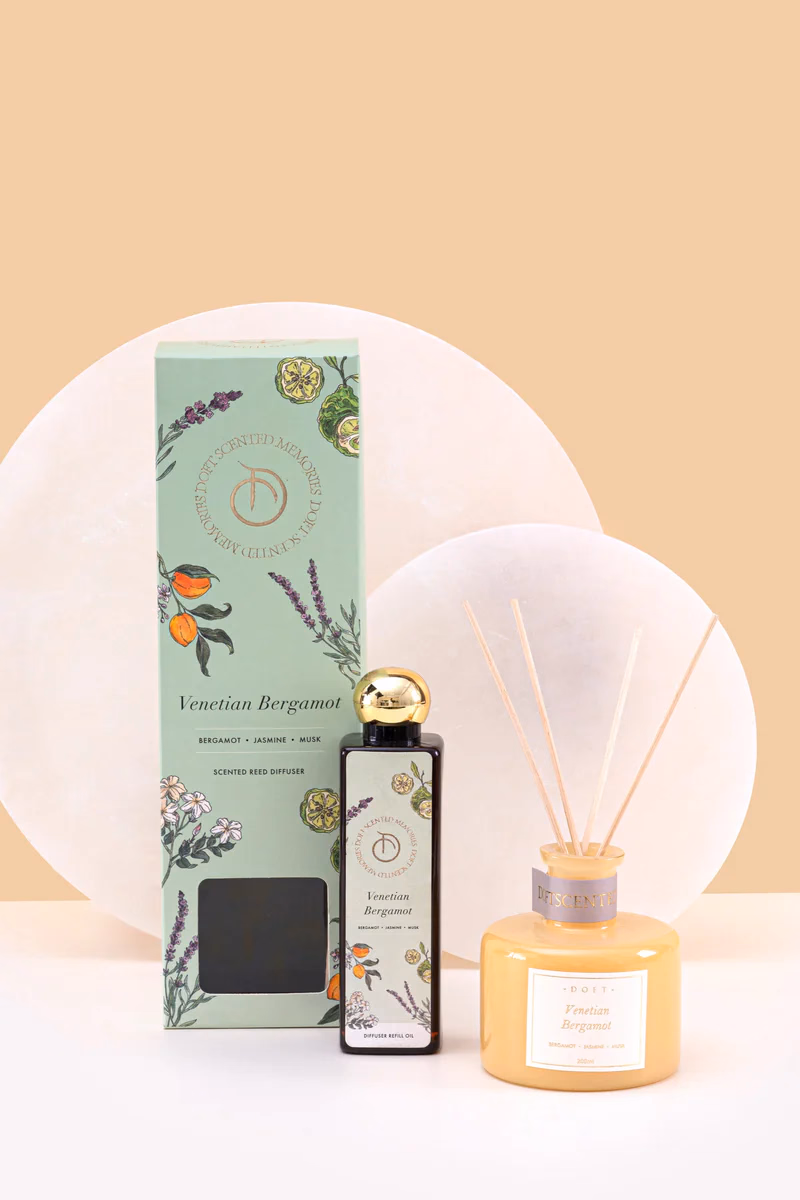 Doft - Venetian Bergamot - Scented Reed Diffuser Set