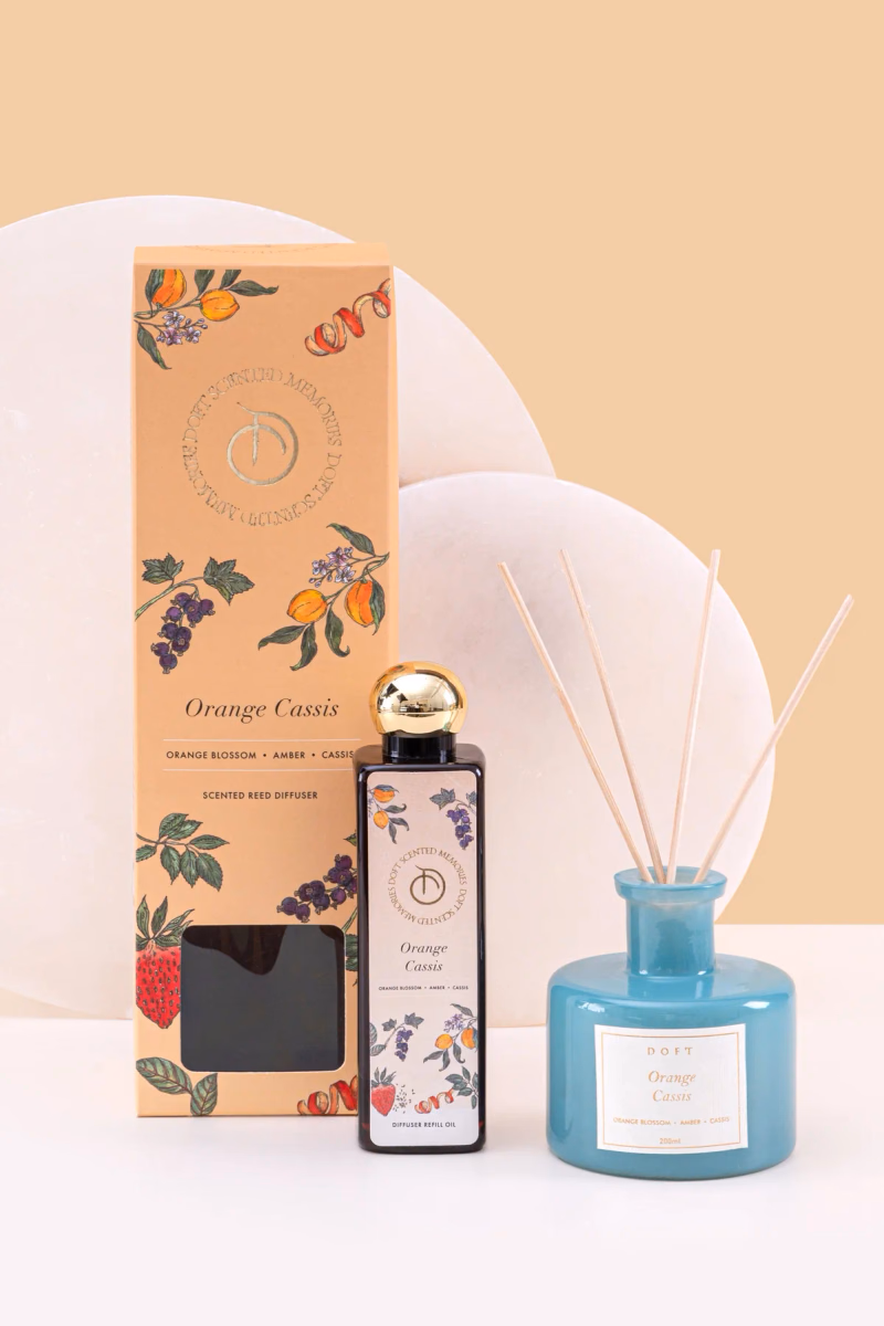 Doft - Orange Cassis - Scented Reed Diffuser Set