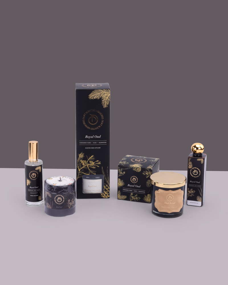 Doft - Royal Oud - Scented Reed Diffuser Set