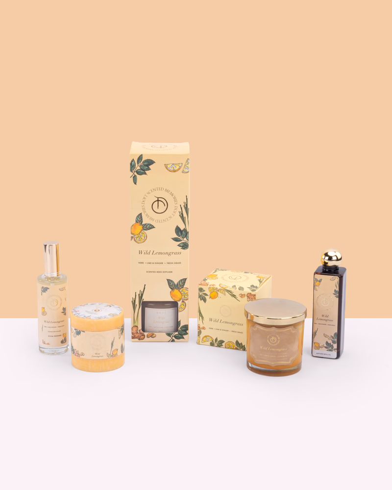 Doft - Wild Lemongrass - Scented Reed Diffuser Set