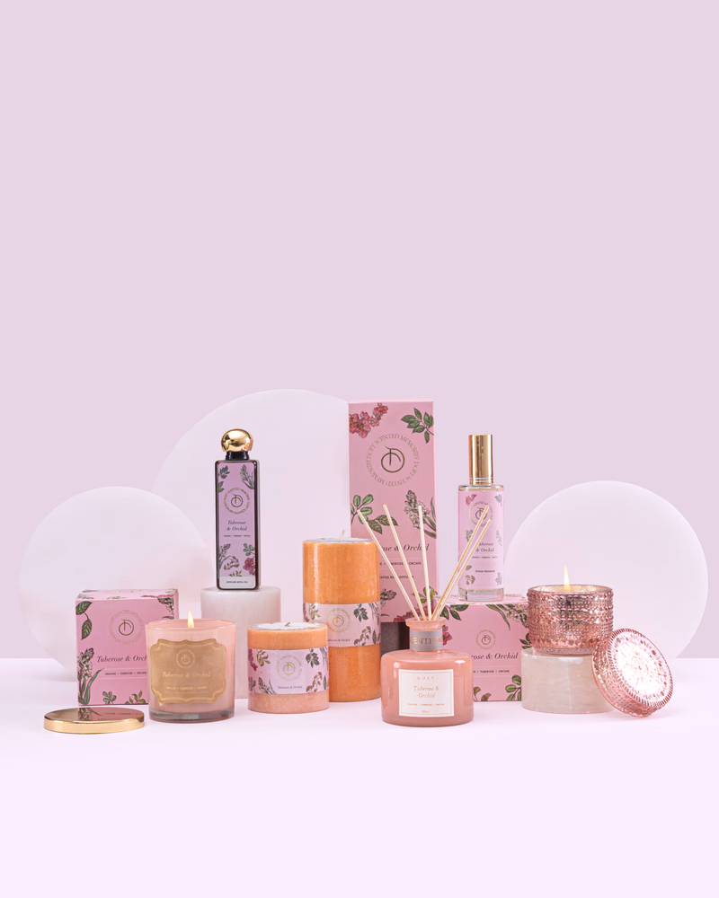 Doft - Tuberose & Orchid - Scented Reed Diffuser Set