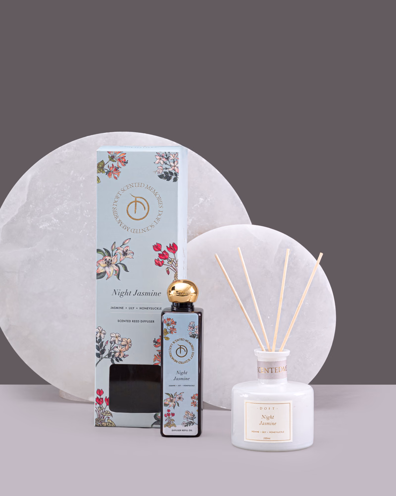 Doft - Night Jasmine - Scented Reed Diffuser Set