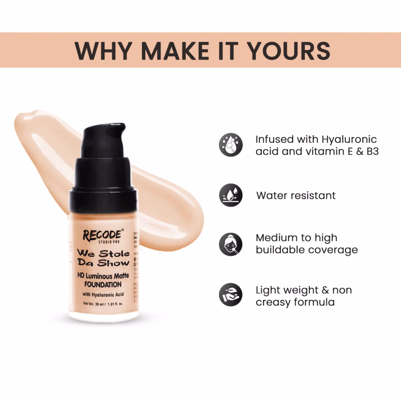 Recode - India - HD Luminous Matte Foundation