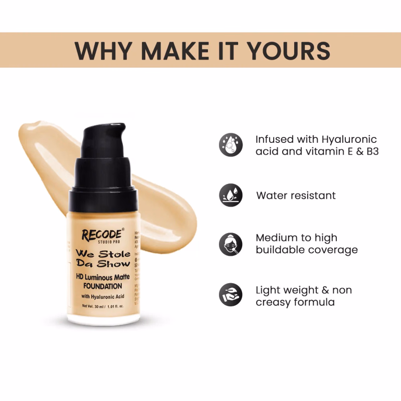 Recode - Bharat - HD Luminous Matte Foundation