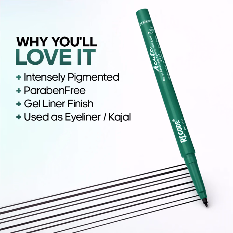 Recode - Black - Eyeliner Acute Kajal - Pencil