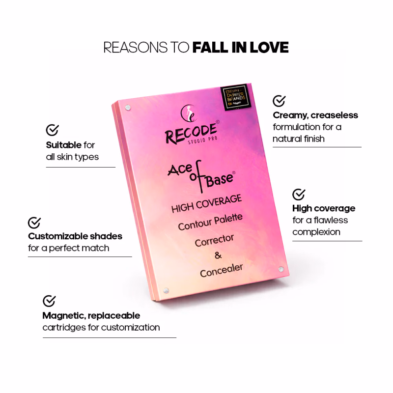 Recode - Ace of Base - Beauty Concealer, Colour Corrector & Contour Palette