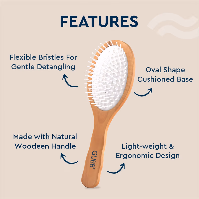 Gubb - Wooden Hues - Oval Hair Brush