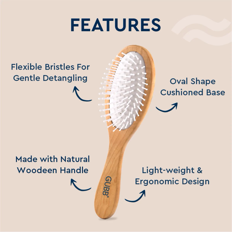 Gubb - Wooden Hues - Oval Broad Hair Brush