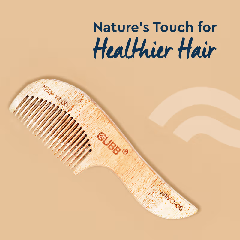 Gubb - Neem - Wood Comb With Small Handle