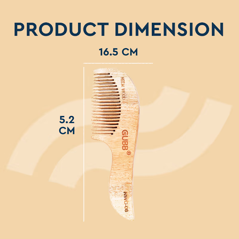 Gubb - Neem - Wood Comb With Small Handle