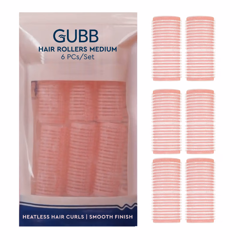 Gubb - Hair Roller Medium - Set Of 6 Hair Curler