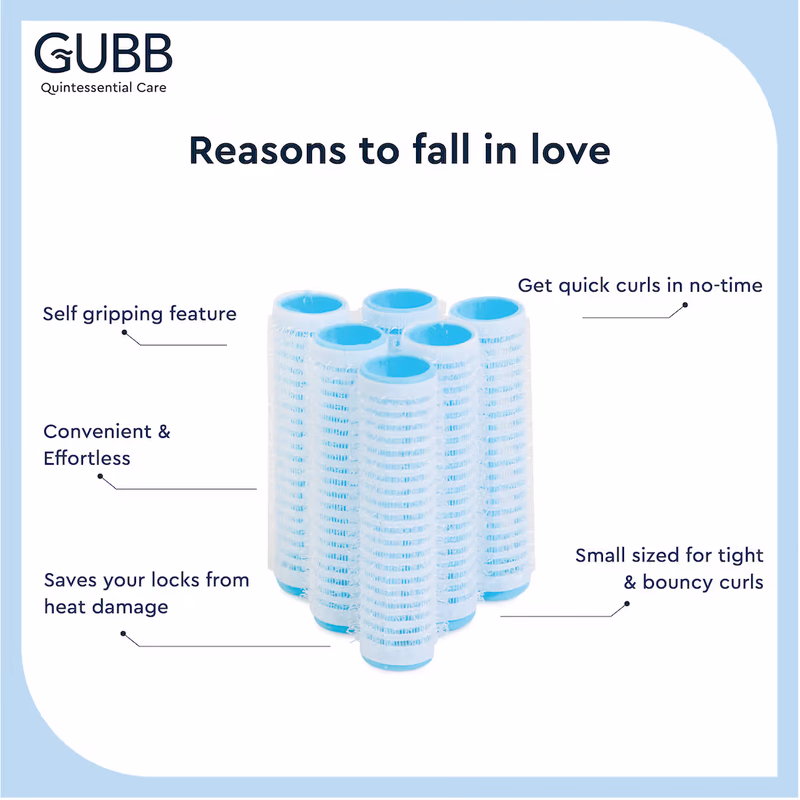 Gubb - Hair Roller Small - Set Of 6 Hair Curler