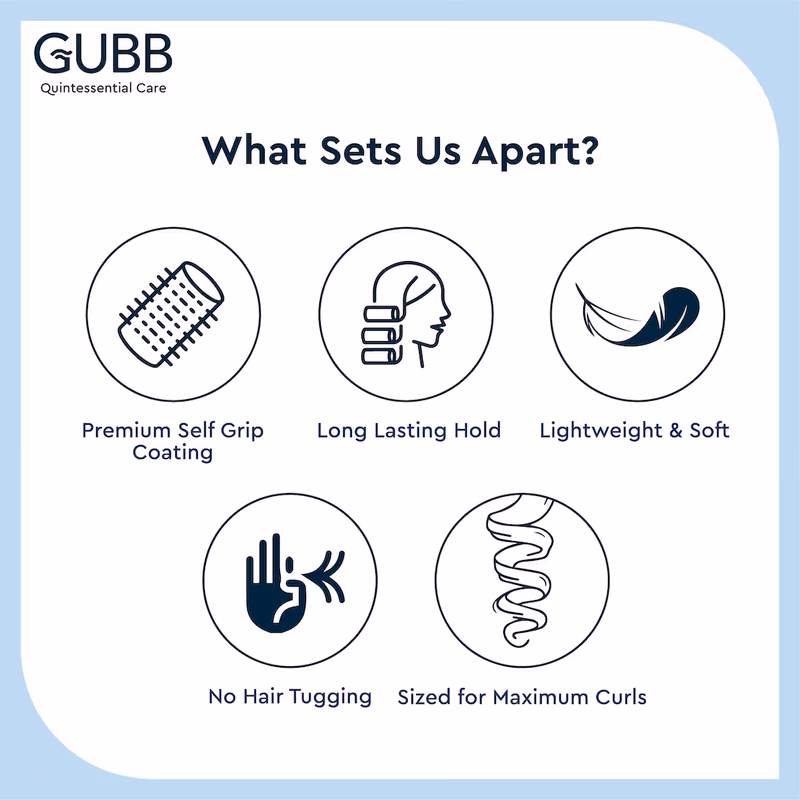 Gubb - Hair Roller Small - Set Of 6 Hair Curler